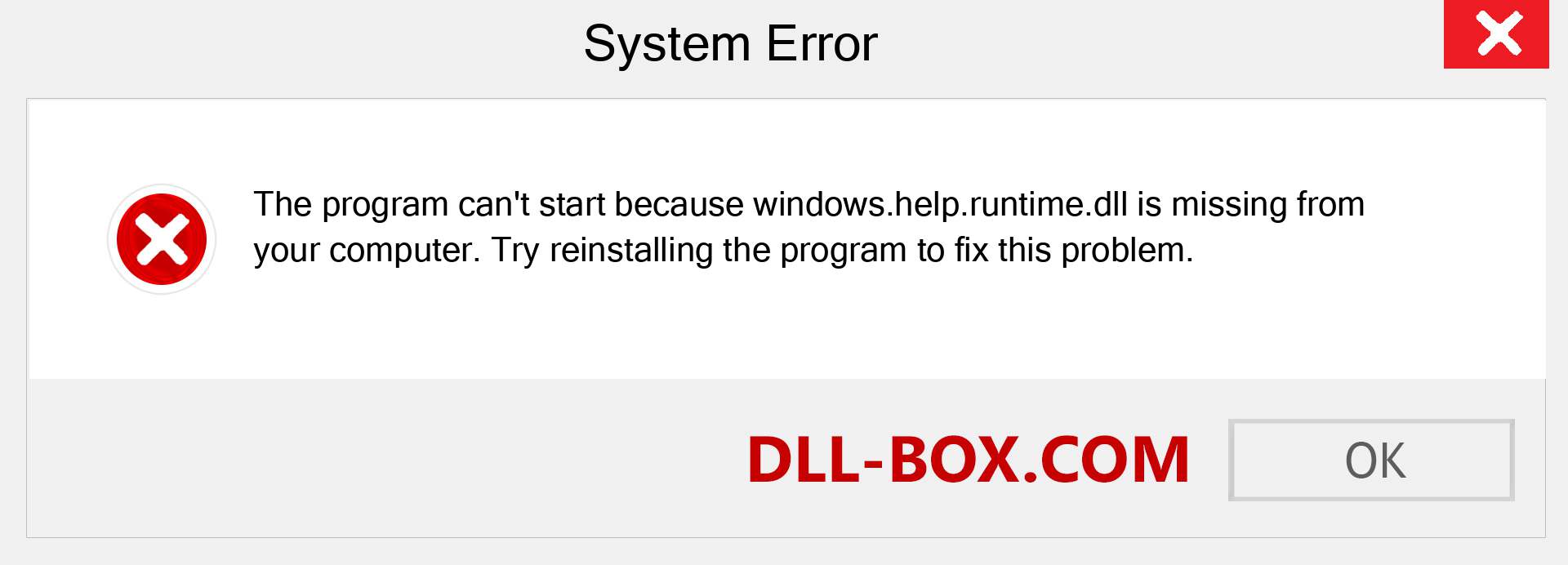  windows.help.runtime.dll file is missing?. Download for Windows 7, 8, 10 - Fix  windows.help.runtime dll Missing Error on Windows, photos, images