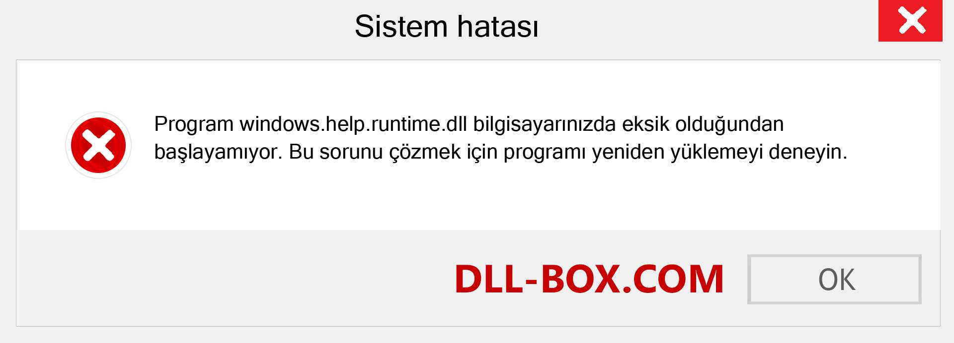 windows.help.runtime.dll dosyası eksik mi? Windows 7, 8, 10 için İndirin - Windows'ta windows.help.runtime dll Eksik Hatasını Düzeltin, fotoğraflar, resimler